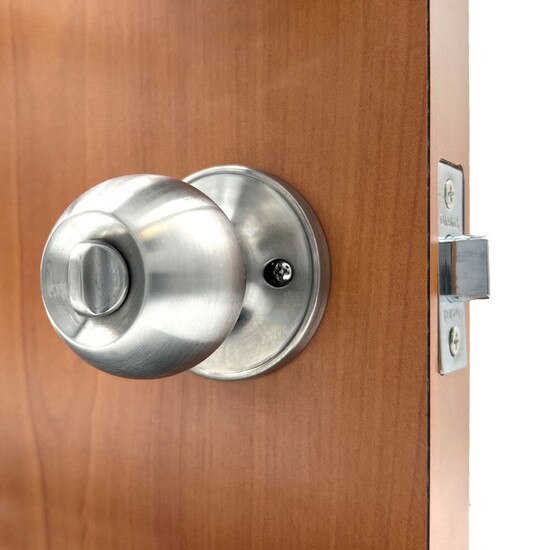 onestock® Ball Lockset | MFS Supply - Privacy 3/4 View on Door